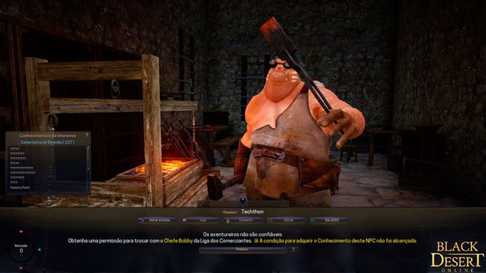 Conhecimento é fundamental em Black Desert (Foto: Reprodução/Tais Carvalho) Conhecimento é fundamental em Black Desert (Foto: Reprodução/Tais Carvalho)
