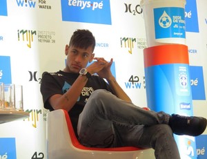 Neymar, no evento Sede de Vencer, em Santos (Foto: Marcelo Hazan )