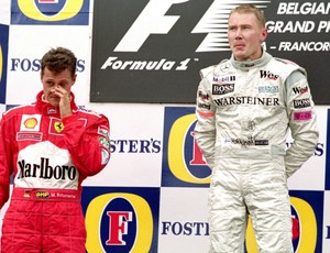 Michael Schumacher perdeu para Mika Hakkinen no GP da Bélgica de 2000 (Foto: Getty Images)