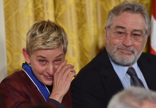 Ellen DeGeneres e Robert DeNiro (Foto: AFP/Agência)