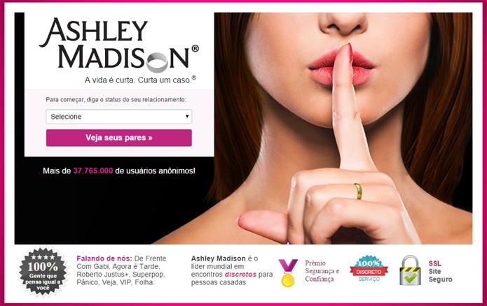 Site oferece serviço pago para usuários apagarem contas (Foto: Reprodução/Ashley Madison)