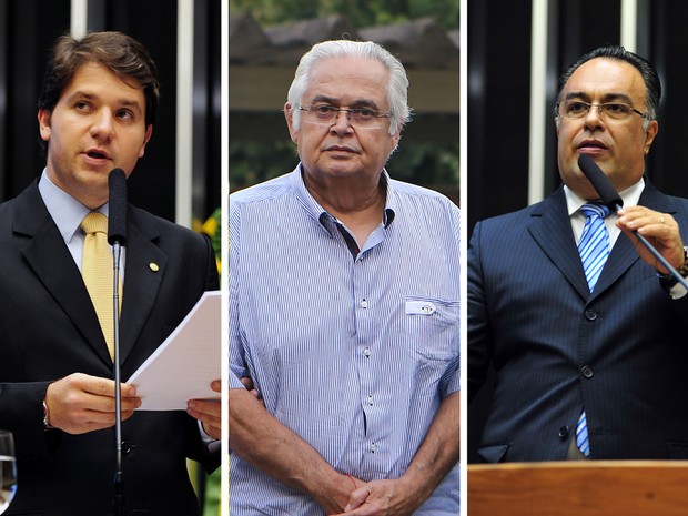 Os ex-deputados Luís Argôlo (esquerda), Pedro Corrêa (centro) e André Vargas (direita) denunciados pelo Ministério Público Federal (Foto: Gustavo Lima/Câmara dos Deputados e Geraldo Bubniak/AGB/Estadão Conteúdo)