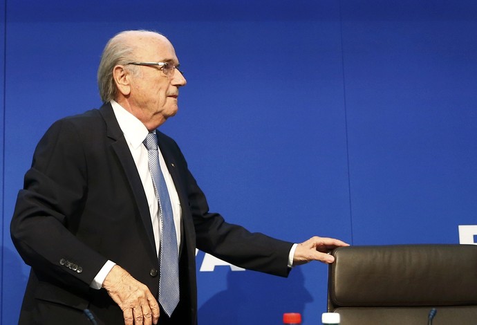 Joseph Blatter coletiva Fifa eleições (Foto: Reuters)