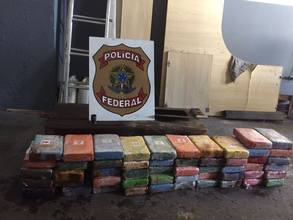 Droga pesou 57,2 kg (Foto: Polícia Federal/Divulgação)