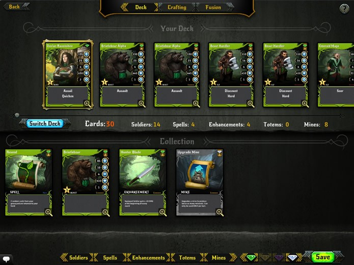 Oferecendo uma variedade de mais de 100 cartas, em Conquest of Champions o jogador terá baralhos com belas lustrações (Foto: Reprodução/Daniel Ribeiro