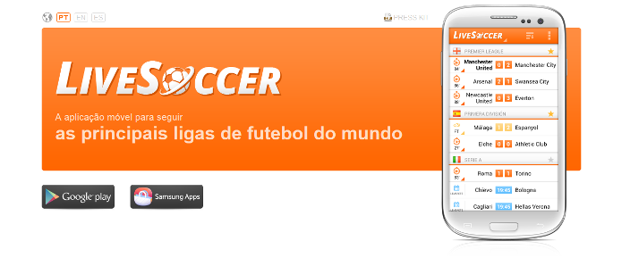 LiveSoccer é um aplicativo que reúne resultados de jogos de mais de 300 campeonatos de todo o mundo (Foto: Reprodução/LiveSoccer)