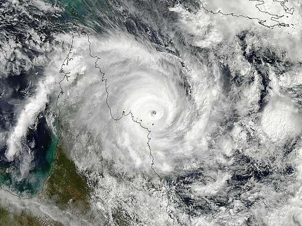 Imagem da Nasa mostra o ciclone ‘Ita’. (Foto: Nasa / Via Reuters)
