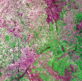 Belo Horizonte em imagem de satélite brasileiro 
