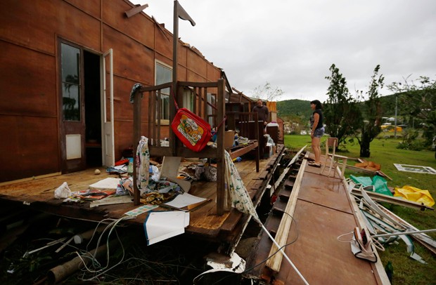 Destruição provocada por ciclone na cidade australiana de Yeppoon nesta sexta (20) (Foto: Reuters)
