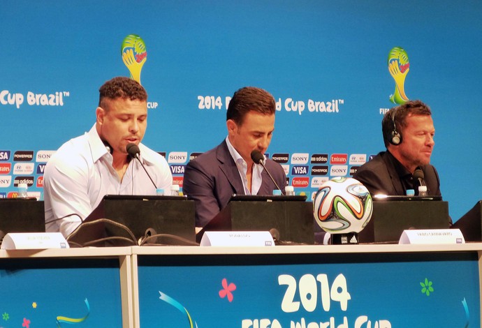 Coletiva FIFA - Ronaldo, Canavaro e Matthaus (Foto: Vicente Seda)