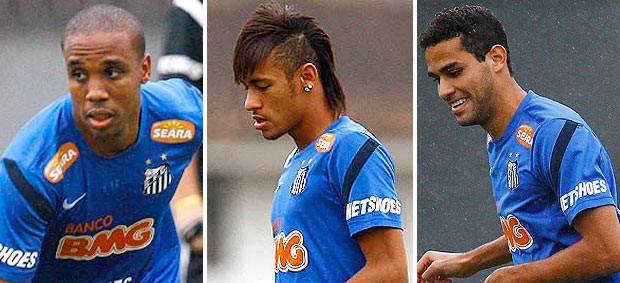 montagem de borges, neymar e alan kardec, Santos (Foto: Ricardo Saibun / Site Oficial do Santos)