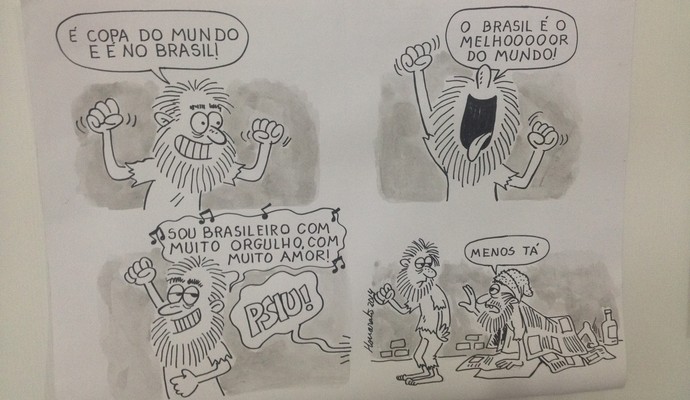 Exposição Charges e Caricaturas no AP” irá abordar fatos da Copa do Mundo no Brasil (Foto: Jonhwene Silva-GE/AP)