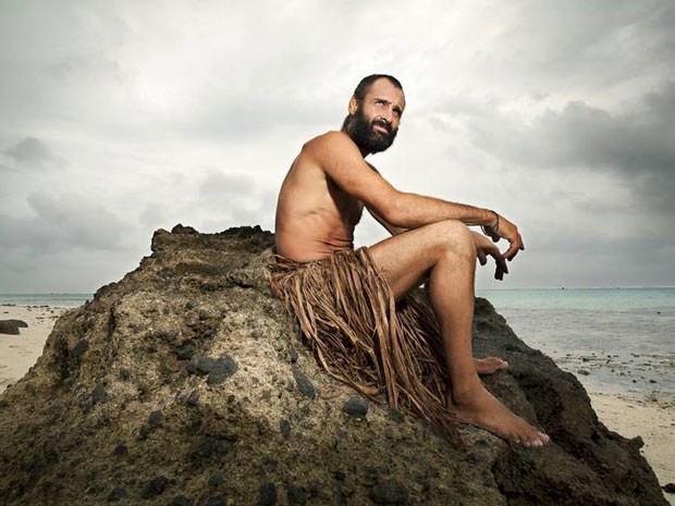 O britânico Ed Stafford, que está vivendo por 60 dias em uma ilha deserta para um programa do Discovery Channel (Foto: Divulgação/Discovery)