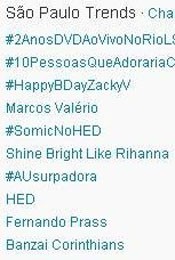 Trending Topics em SP às 17h05 (Foto: Reprodução)