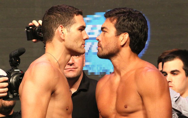 Weidman e Machida Pesagem UFC 175 (Foto: Evelyn Rodrigues)