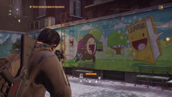 O desenho Hora da Aventura em The Division (Foto: Reprodução/Felipe Vinha)