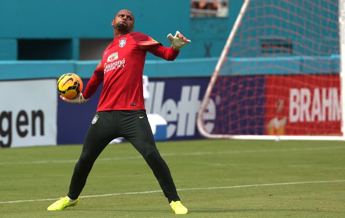 Jefferson treino Seleção Brasil (Foto: Bruno Domingos / Mowa Press)