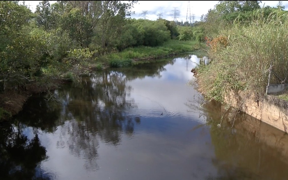 Rio Tietê em Mogi das Cruzes (Foto: Reprodução/ TV Diário)