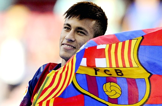 Neymar apresentação Barcelona (Foto: Getty Images)