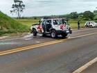 Viatura da PM bate em viaduto durante escolta de detentos em Borborema