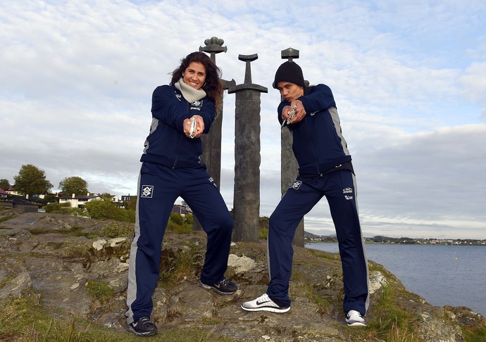 Juliana e Maria Elisa espadas Major Series de Stavanger vôlei de praia (Foto: Denis Ferreira Netto/CBV)