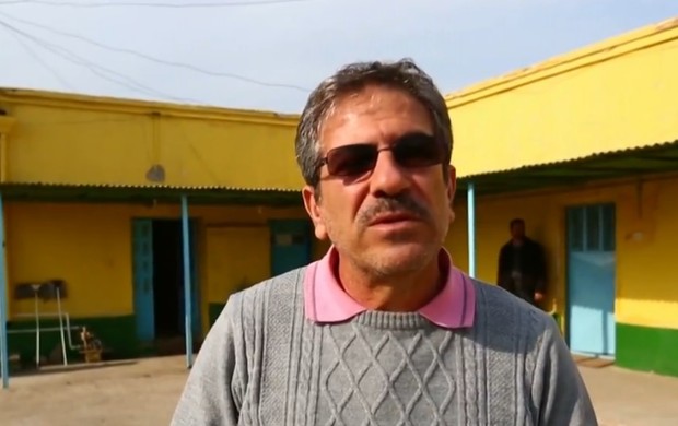 Masood Rezaeiyan, diretor de futebol do Sanat Naft (Foto: Reprodução / SporTV) Masood Rezaeiyan, diretor de futebol do Sanat Naft (Foto: Reprodução / SporTV)