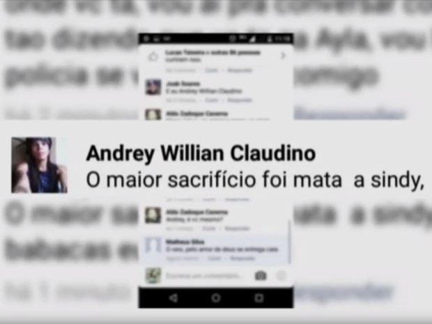 Em rede social, jovem confessou crime diz que morte foi sacríficio (Foto: Rede Amazôniza/ Reprodução) Em rede social, jovem confessou crime diz que morte foi sacríficio (Foto: Rede Amazôniza/ Reprodução)