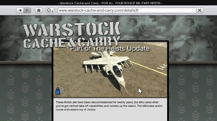 Site Warstock Cache & Carry permite comprar veículos militares com altos preços (Foto: Reprodução/VG247)