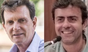 Os candidatos à prefeitura do Rio de Janeiro Marcelo Crivella (PRB) e Marcelo Freixo (PSOL)