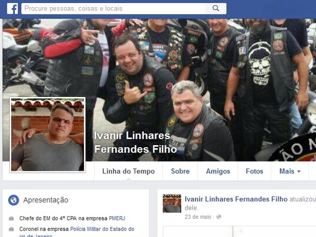 Coronel da PM Ivanir foi morto a tiros nesta segunda-feira em Maricá (Foto: Reprodução/Facebook)