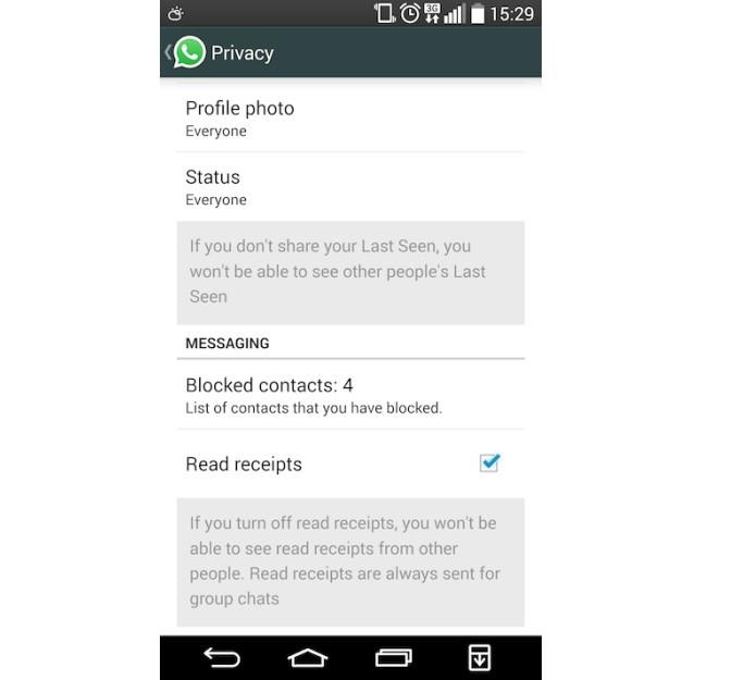 WhatsApp, enfim, ganha opção de desativar visualização (Foto: Reprodução Android Police)