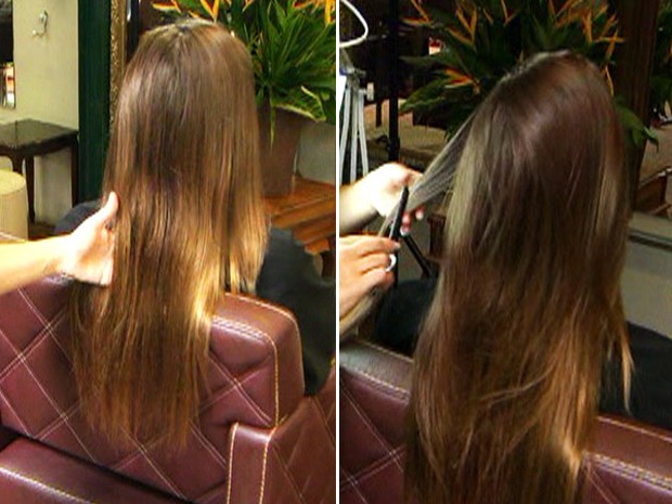 Técnica do 'Bordado' promete acabar com pontas duplas sem encurtar o cabelo (Foto: Mais Você / TV Globo)