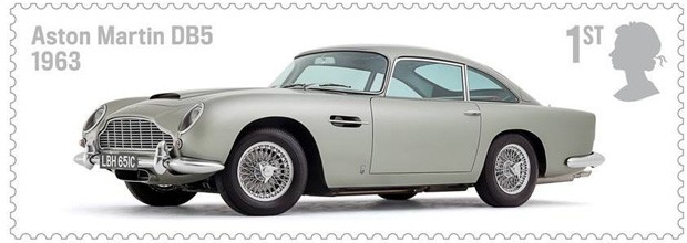 Correio britânico lança selos com carros ingleses clássicos Aston