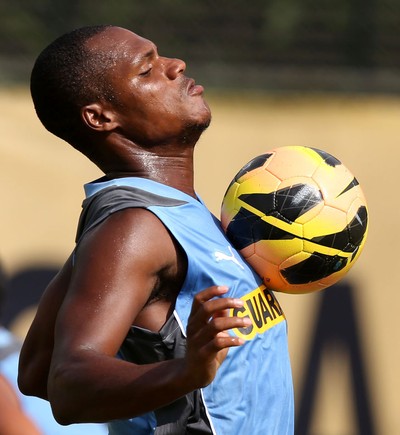 Andre Bahia treino Botafogo (Foto: Satiro Sodre/SSPress)