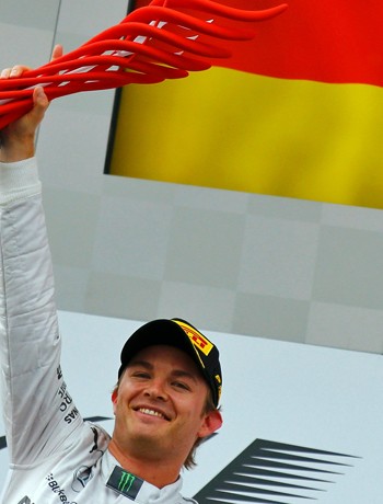 Nico Rosberg, da Mercedes, ao vencer o GP da Alemanha (Foto: Reuters)