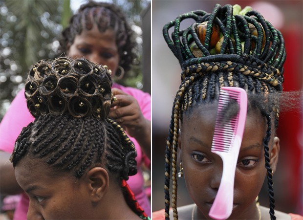 competição; cortes de cabelo; Colômbia (Foto: Jaime Saldarriaga/REUTERS)