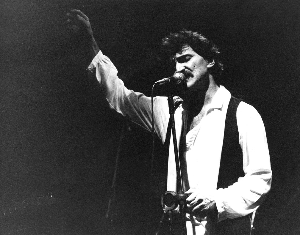 Belchior, durante show em São Paulo em 1988 (Foto: Ana Cristina leme/AE )