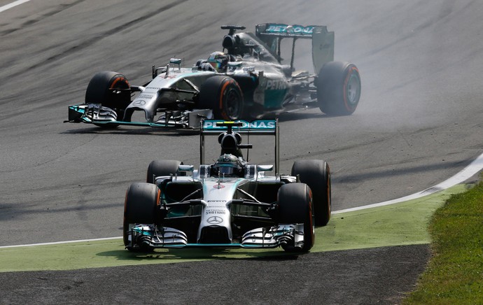 Rosberg e Hamilton GP da Itália (Foto: AP)