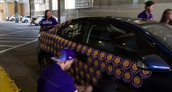 Orlando City adesivos carros (Foto: Reprodução/Facebook)