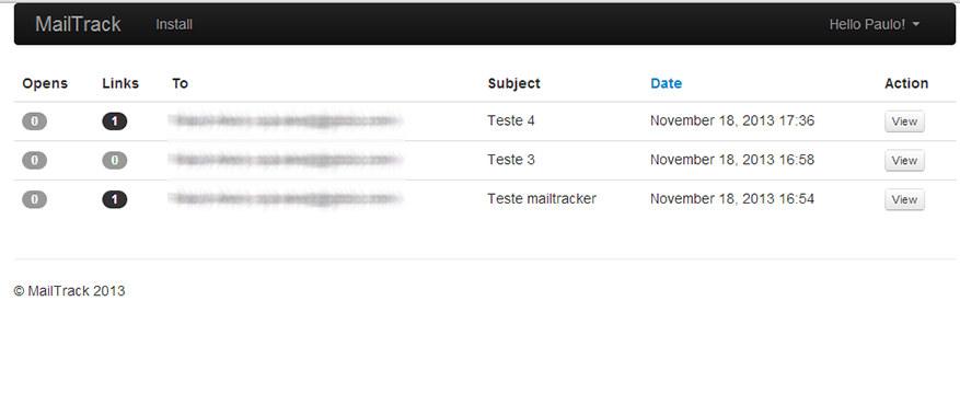 screenshot de MailTrack
