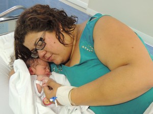 Arthur nasceu nesta sexta-feira (31), com 49 cm e 2880 kg (Foto: Divulgação/Hospital Universitário de Jundiaí)