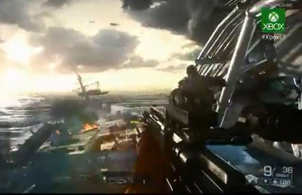 Imagens do game "Battlefield 4", apresentado nesta segunda-feira (10) pela Microsoft, durante a feira de games E3. (Foto: Reprodução)