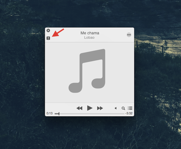 Acessando o player reduzido do iTunes 12 (Foto: Reprodução/Marvin Costa)