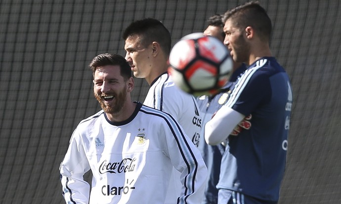Messi treino Argentina Copa America (Foto: EFE)