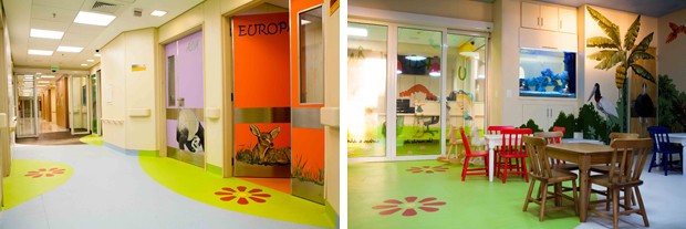 Corredor e brinquedoteca da nova ala feminina e pediátrica do departamento de urologia do Hospital das Clínicas, em São Paulo. (Foto: Divulgação) Corredor e brinquedoteca da nova ala feminina e pediátrica do departamento de urologia do Hospital das Clínicas, em São Paulo. (Foto: Divulgação)