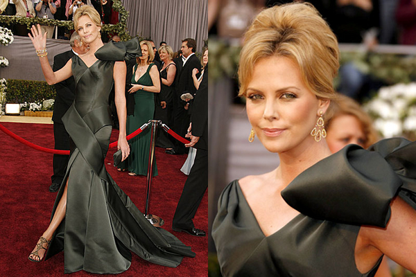 CHARLIZE THERON 2006 OSCAR VESTIDO charlize theron 2006 oscar vestido: