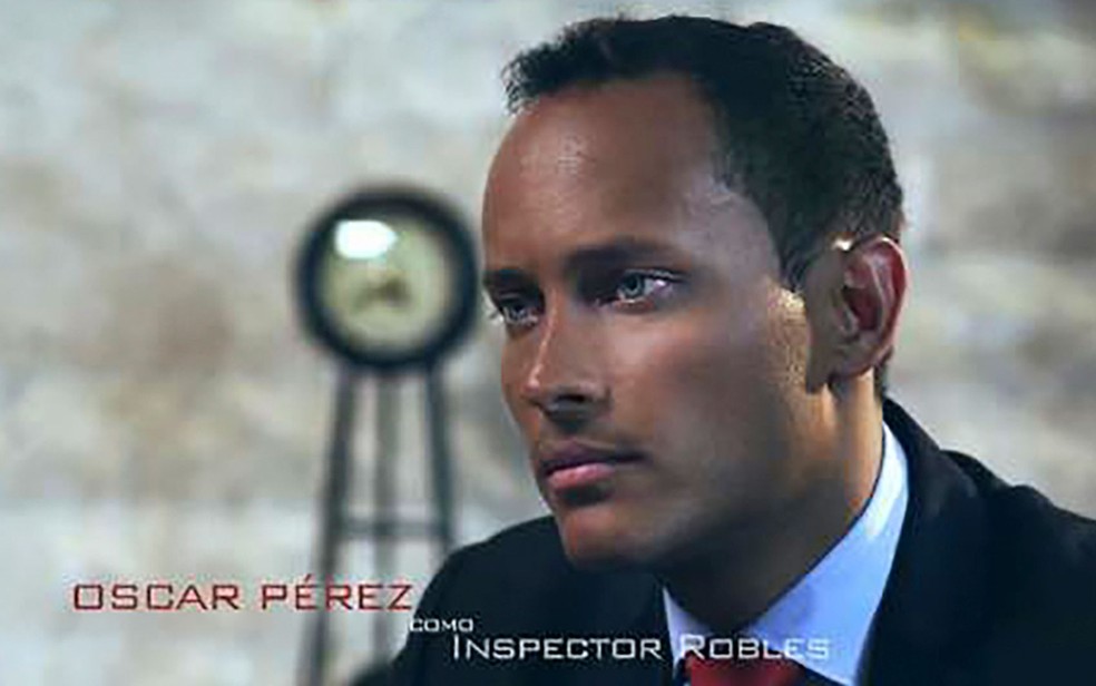 Oscar Pérez em cena do filme ‘Muerte suspendida’, de 2015 (Foto: HO/OR producciones cine y TV/AFP)