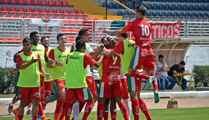 Boa Esporte comemora gol sobre o Ypiranga-RS (Foto: Régis Melo)