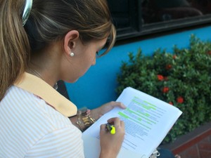 Estudante de Direito, de 18 anos, disse que não havia se preparado para um tema específico da redação (Foto: Tiago Melo/G1 AM)