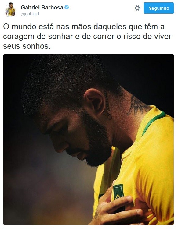 Gabigol post final Rio 2016 (Foto: Reprodução/Twitter)